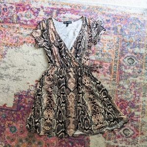 Derek Heart Snake Wrap Dress